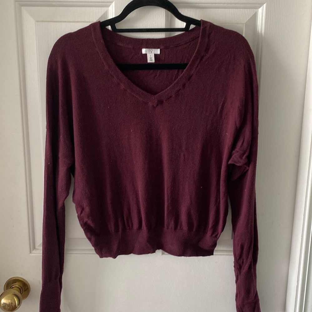 Nordstrom/BP maroon cotton sweater. Size small.